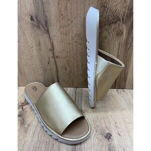 Nordstrom Rack Fiona Slide Sandals Women's Size 11 M Gold Metallic RKFIONA-PU